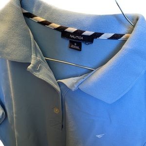 Blue Nautica Women’s Small Polo. Stretch material.